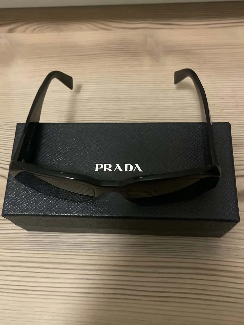 Prada Symbole SPR 17W Rectangle Sunglasses in Black - Picture 5 of 6